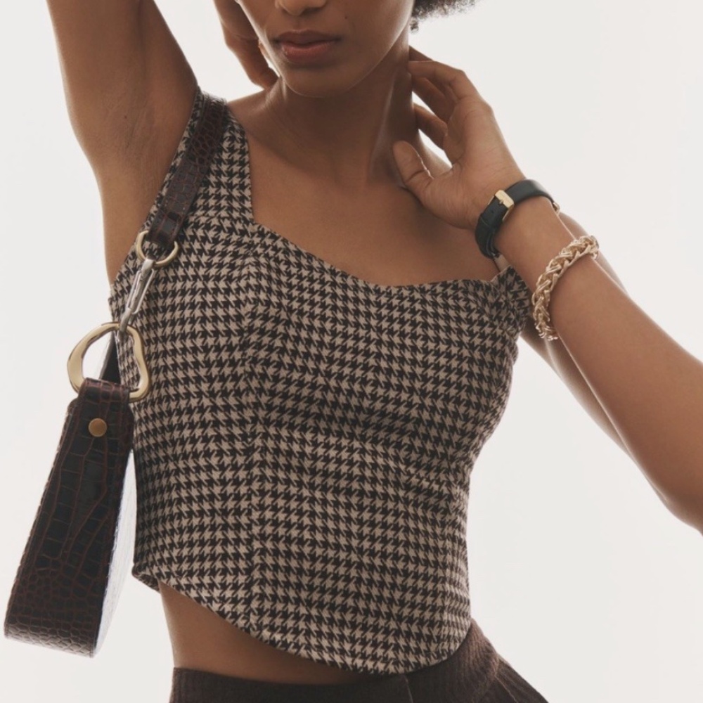 Anthropologie Dolan Left Coast Sweetheart Cropped Corset Tank XS